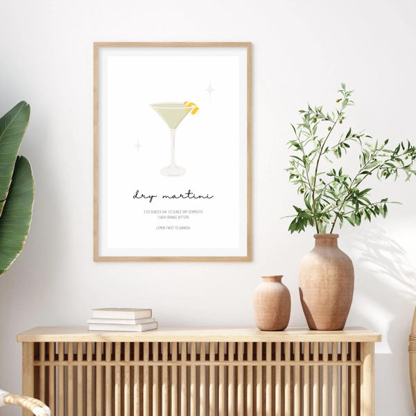 Dry Martini Cocktail | Art Print