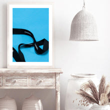 Load image into Gallery viewer, Designer Ribbon Blue | Framed Print
