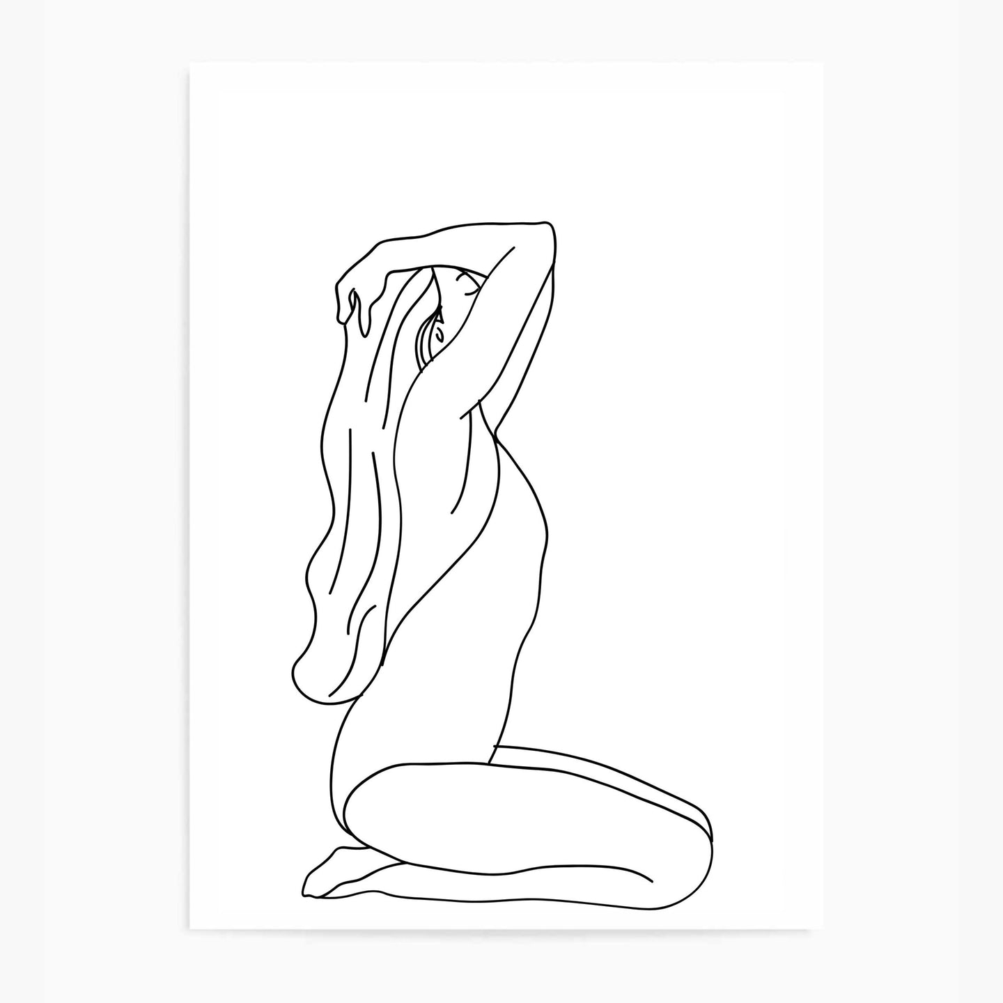 Line Art Girl VIII | Art Print