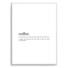 Load image into Gallery viewer, Coffee Definition (White)
