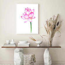 Load image into Gallery viewer, Pink Lotus Stem I | Art Print
