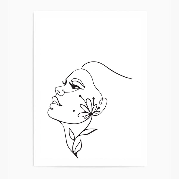 Line Art Girl VII | Art Print