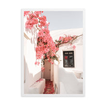 Load image into Gallery viewer, Greece Santorini Bougainvillaea I | Framed Print
