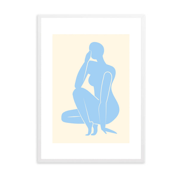 Matisse Blue & Lemon II | Framed Print