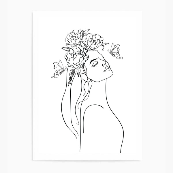 Line Art Flowerhead II | Art Print