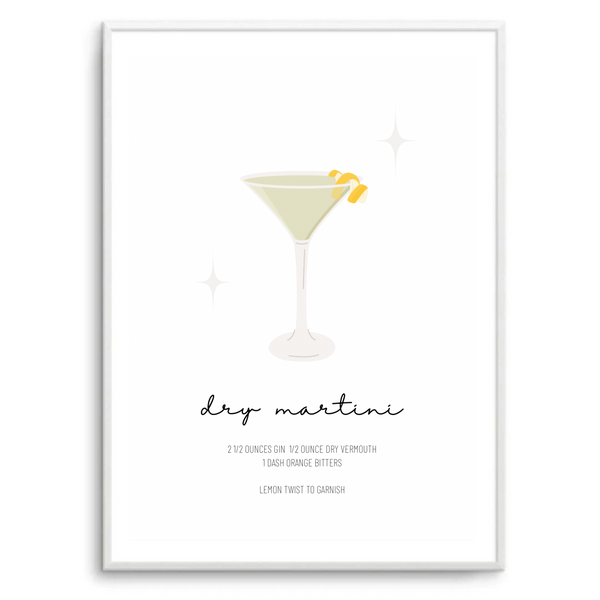 Dry Martini Cocktail | Art Print
