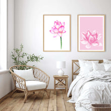 Load image into Gallery viewer, Pink Lotus Stem I | Art Print
