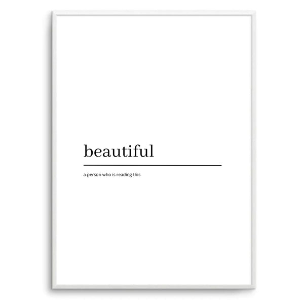Beautiful Definition (White)