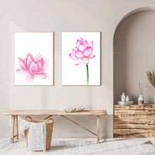 Load image into Gallery viewer, Pink Lotus Stem I | Art Print
