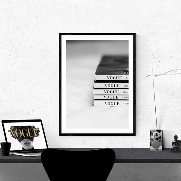 Black & White Books | Framed Print