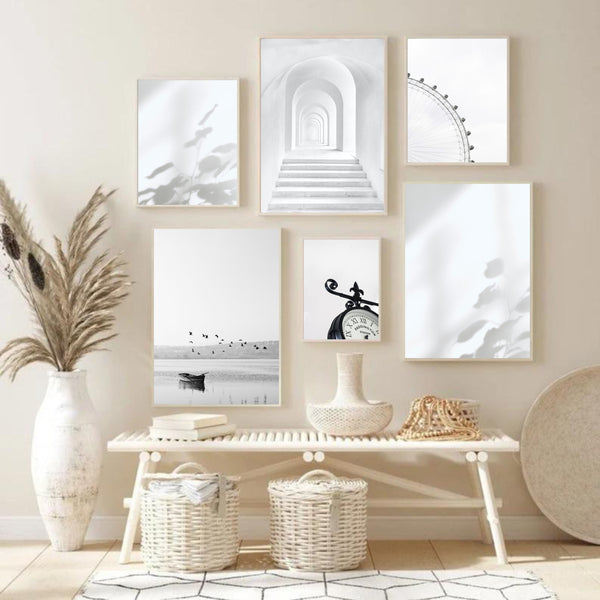 Black & White Set of 6