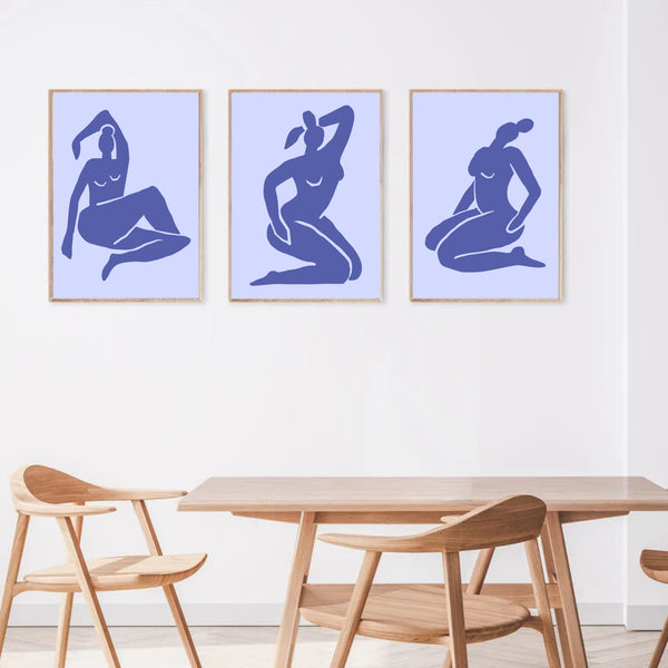 Matisse Blue Set of 3 | Gallery Wall