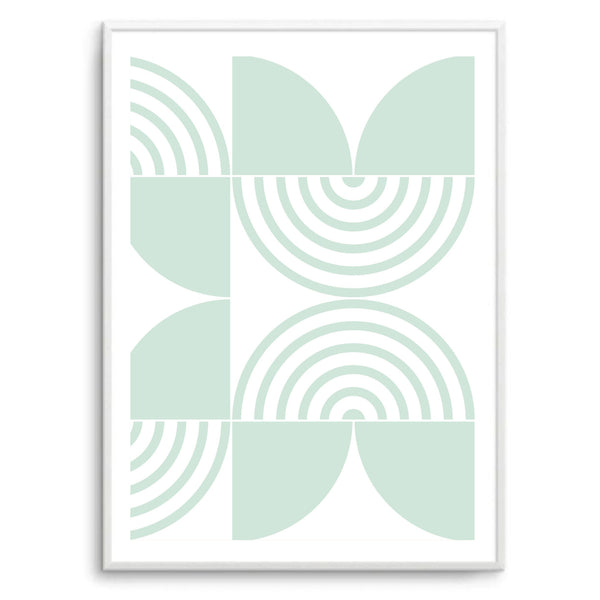 Boho Abstract Mint I | Art Print