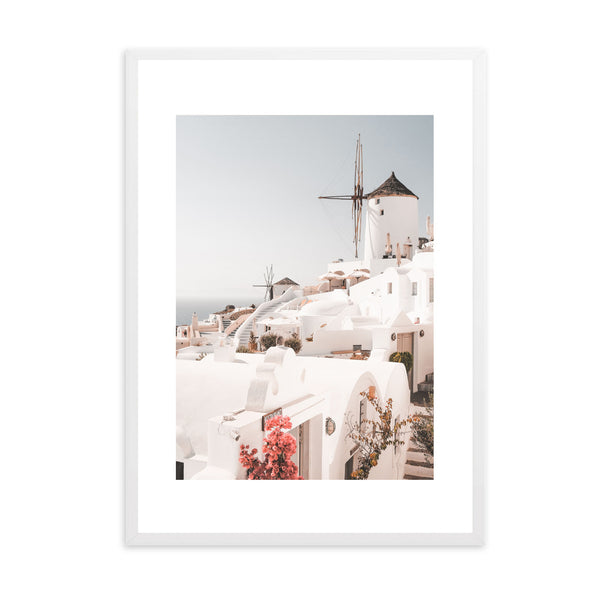 Greece Santorini White II | Framed Print