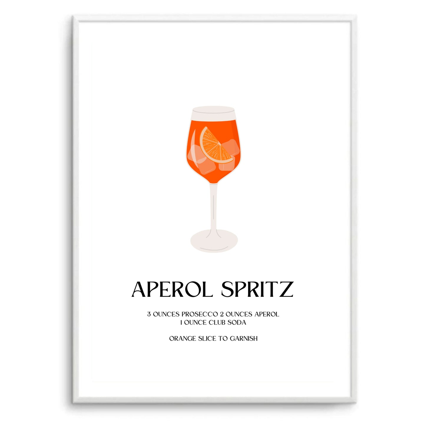 Aperol Spritz Cocktail | Art Print