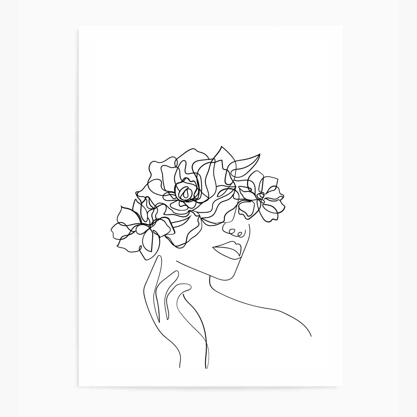 Line Art Girl III | Art Print