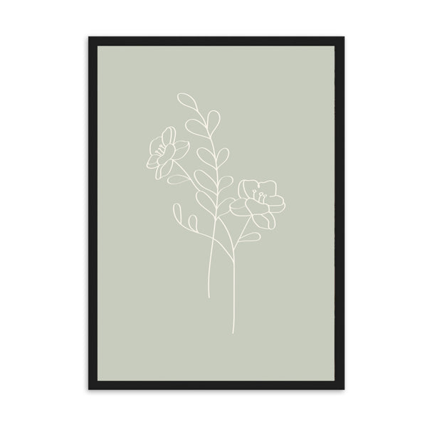 Matisse Sage Flowers | Framed Print