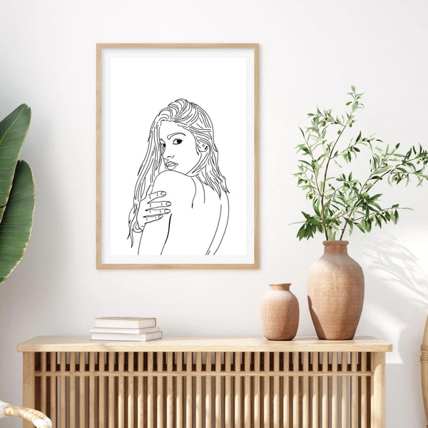 Line Art Girl II | Art Print