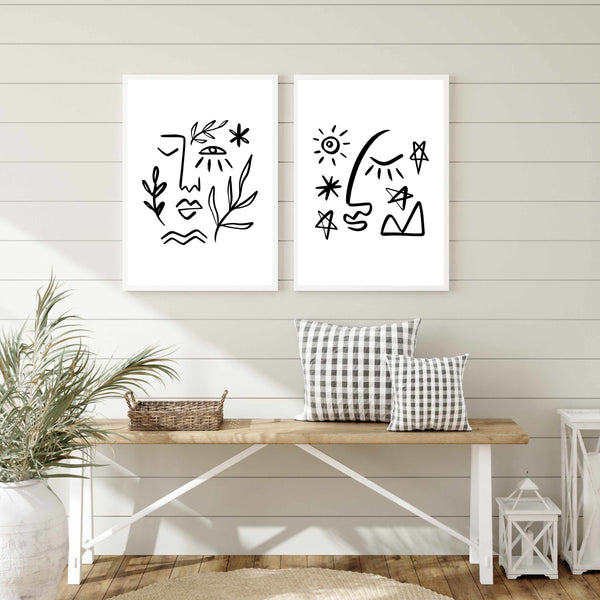 Picasso Matisse Black & White Set of 2 | Gallery Wall