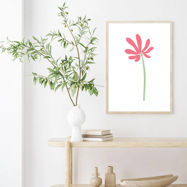 Boho Flower Stem I | Art Print