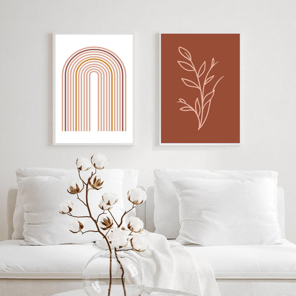 Boho Arch Burgundy | Art Print