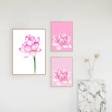 Load image into Gallery viewer, Pink Lotus Stem I | Art Print
