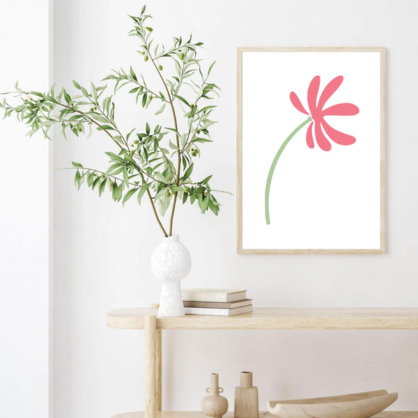 Boho Flower Stem II | Art Print