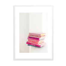Load image into Gallery viewer, Pink Books | Framed Print
