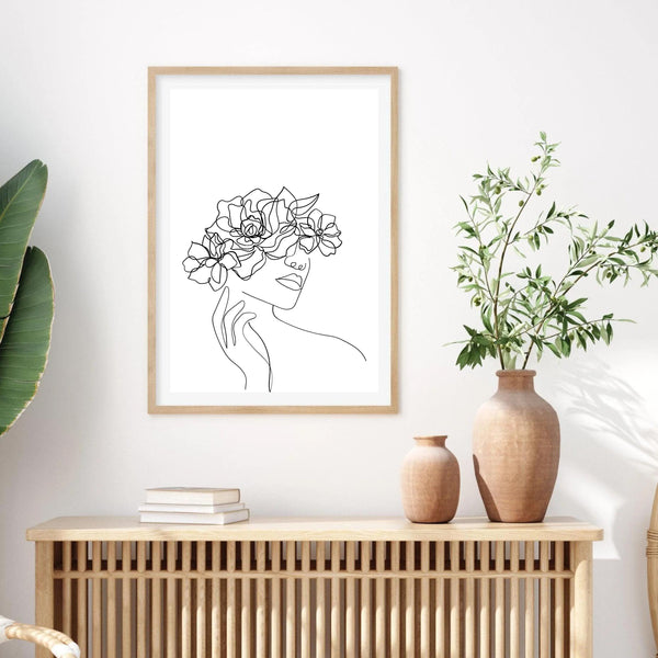 Line Art Girl III | Art Print