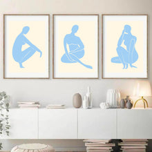 Load image into Gallery viewer, Matisse Blue &amp; Lemon Set of 3 | Gallery Wall
