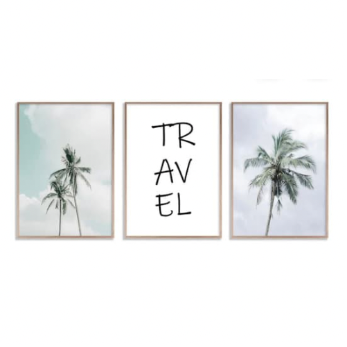 Palm Tree Travel Set of 3 | Gallery Wall