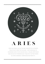 Load image into Gallery viewer, Aries Zodiac Black &amp; White
