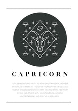 Load image into Gallery viewer, Capricorn Zodiac Black &amp; White
