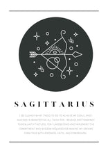 Load image into Gallery viewer, Sagittarius Zodiac Black &amp; White
