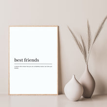 Load image into Gallery viewer, Best Friends Definition (White)
