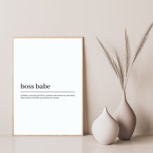 Load image into Gallery viewer, Boss Babe Definition (White)
