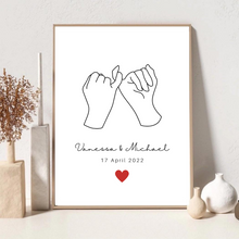 Load image into Gallery viewer, Pinky Promise | Personalised | Art Print
