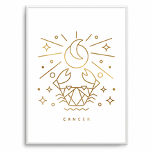 Load image into Gallery viewer, Cancer Zodiac Gold
