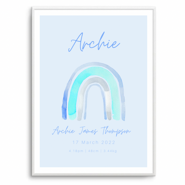 Personalised Baby Boy Rainbow