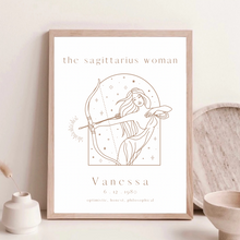 Load image into Gallery viewer, Personalised &#39;The Sagittarius Woman&#39; Zodiac
