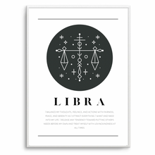 Load image into Gallery viewer, Libra Zodiac Black &amp; White
