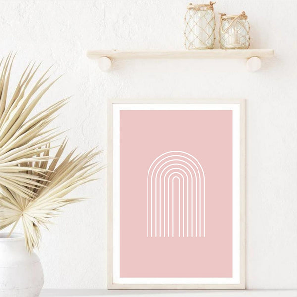 Boho Arch Pink | Art Print