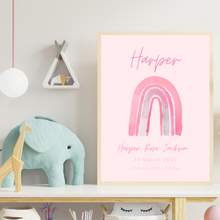 Load image into Gallery viewer, Personalised Baby Girl Rainbow
