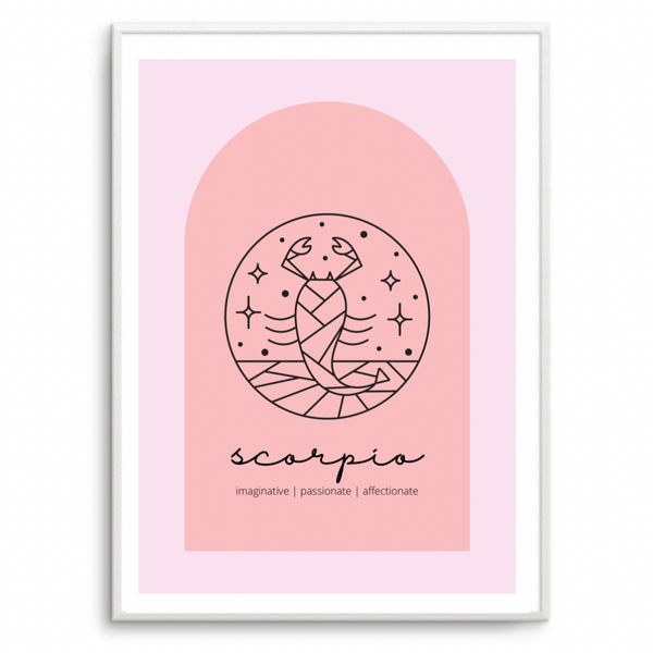 Scorpio Zodiac Pink Arch