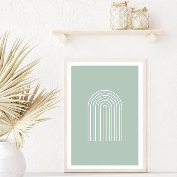 Boho Arch Green | Art Print