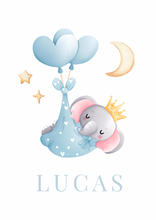 Load image into Gallery viewer, Personalised Baby Elephant Blue
