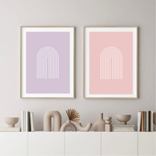 Load image into Gallery viewer, Boho Arch Mauve &amp; Pink Set of 2
