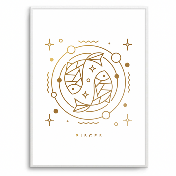 Pisces Zodiac Gold