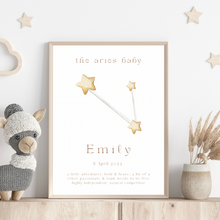 Load image into Gallery viewer, Personalised The Aries Baby Constellation
