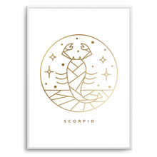 Load image into Gallery viewer, Scorpio Zodiac Gold
